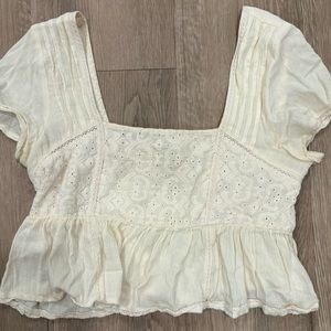 American Eagle Lace Cream Shirt.